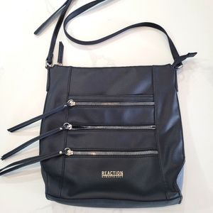 Kenneth Cole Reaction Black, 3 Zipper Crossbody Bag